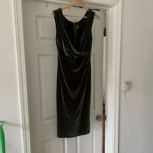 Rock Steady green Velvet cocktail dress